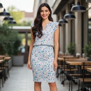 I Heart ronson Colorful Watercolor Skirt and Top Set